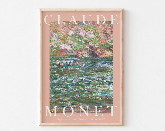 Claude Monet Rapids on Petite Creuse at Fresselines 1889 Poster
