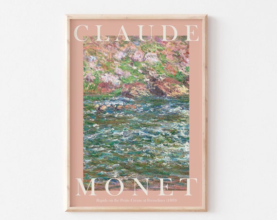 Monet Poster Claude Monet Print Monet Wall Art Monet Picture Modern Monet Print Vintage Monet Art Rapids On The Petite Creuse