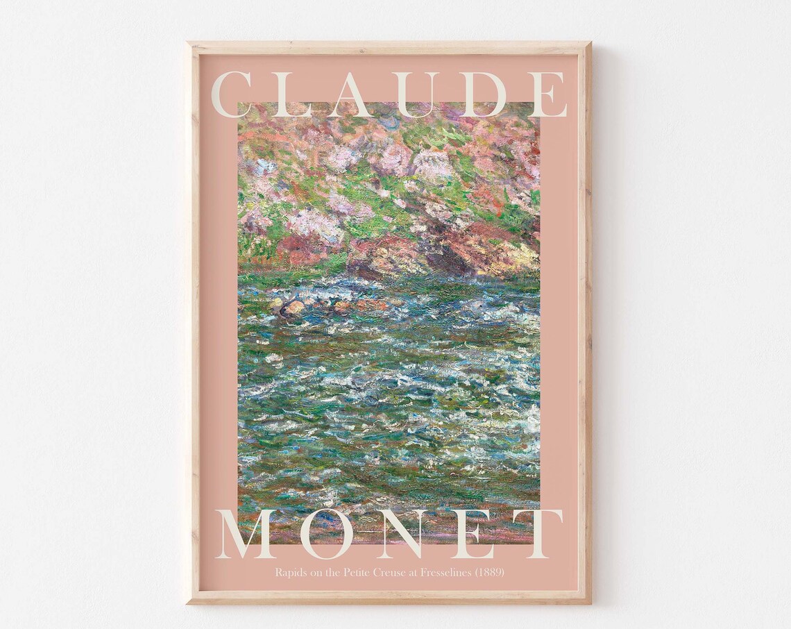 Claude Monet Rapids on Petite Creuse at Fresselines 1889 Poster