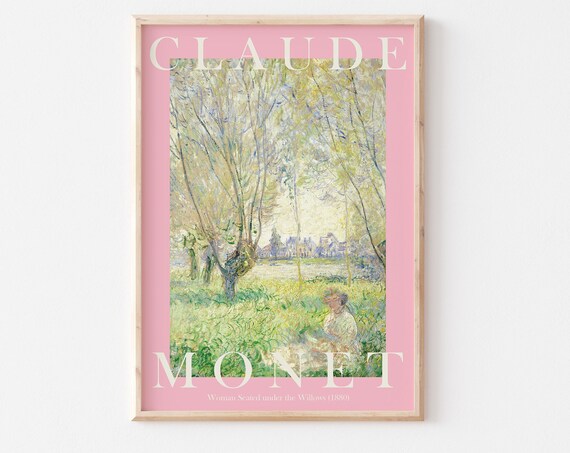 Claude Monet Woman Seated under the Willows Riverside Poster