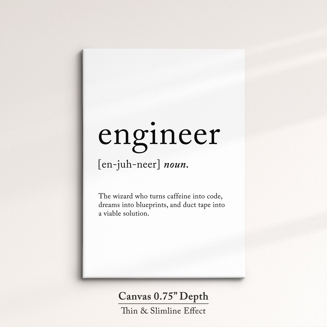 Engineer Funny Definition Dictionary Quote Minimalist Framed Print Framed Wall Art Poster Home Decor Interior Gifts For Engineers - Image 4