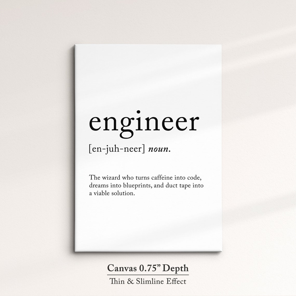 Engineer Funny Dictionary Definition Quote Minimalist Poster Gift - Image 4