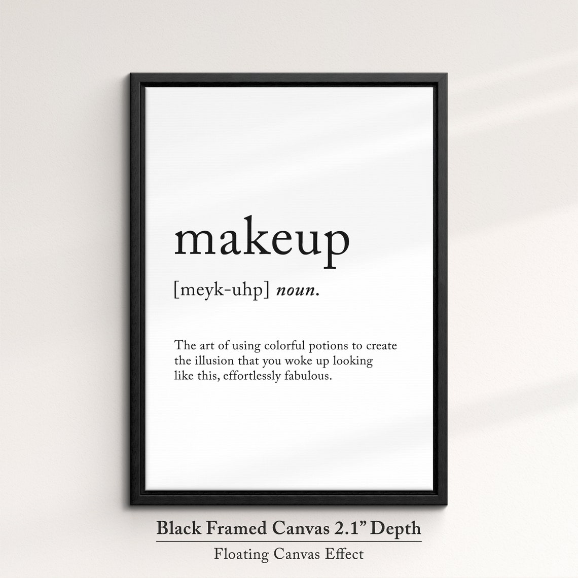 Makeup Dictionary Definition Funny Beauty Quote Minimalist Wall Poster - Image 2