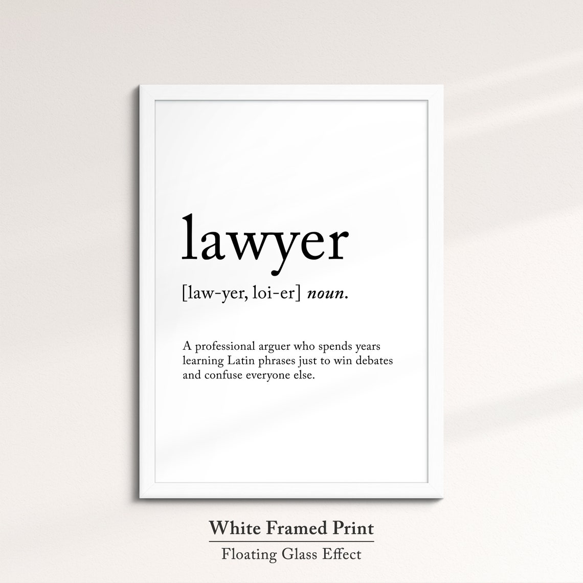 Lawyer Funny Dictionary Definition Quote Minimalist Poster Gift - Image 7