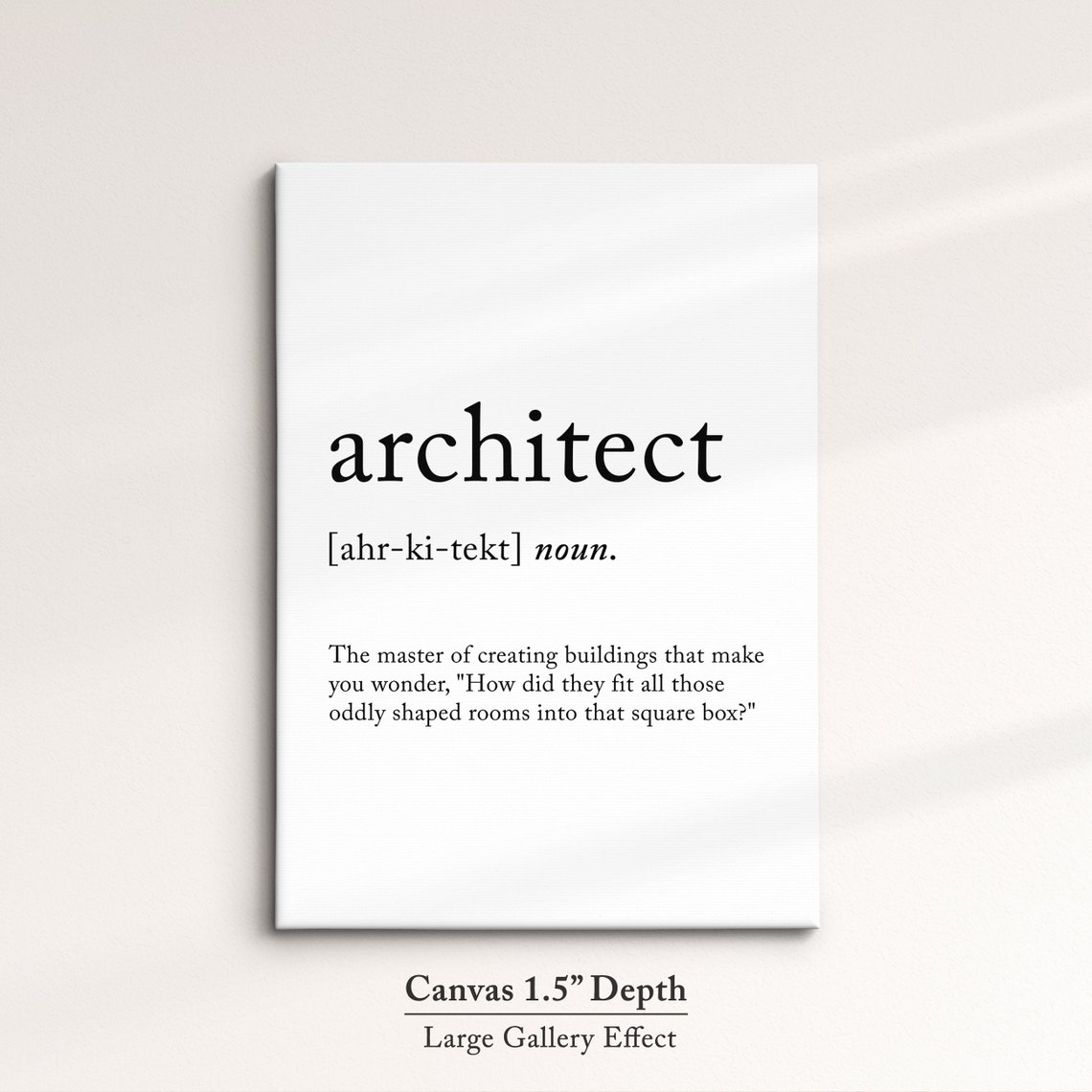 Architect Funny Definition Dictionary Quote Minimalist Framed Print Framed Wall Art Poster Home Decor Interior Gifts For Architects - Image 3