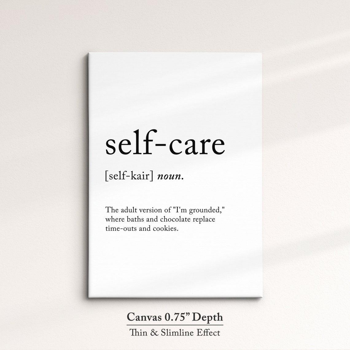 Self-Care Funny Dictionary Definition Quote Minimalist Wall Art Poster - Image 4