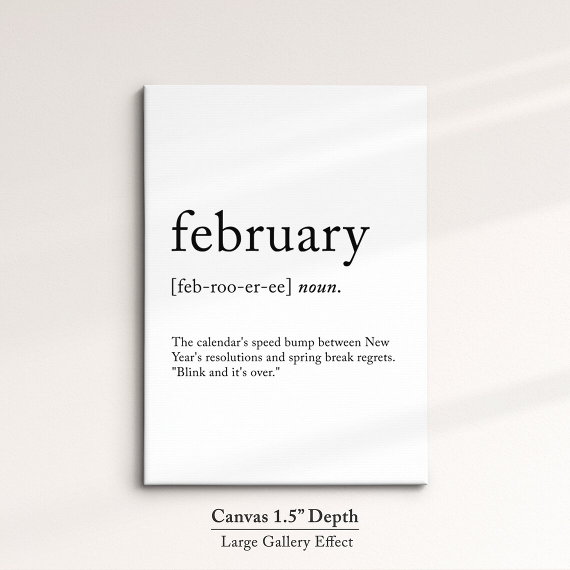 February Minimalist Definition Quote Word Art Framed Print Framed Female Wall Art Lady Poster Feminine Home Decor Gifts For Her - Image 2