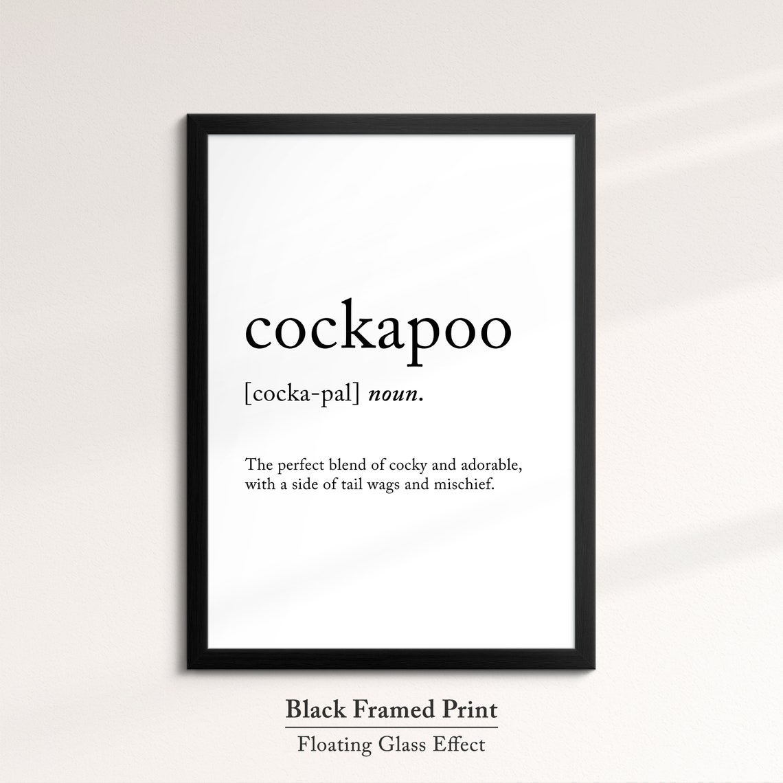 Cockapoo Funny Dictionary Definition Quote Minimalist Dog Breed Poster - Image 8