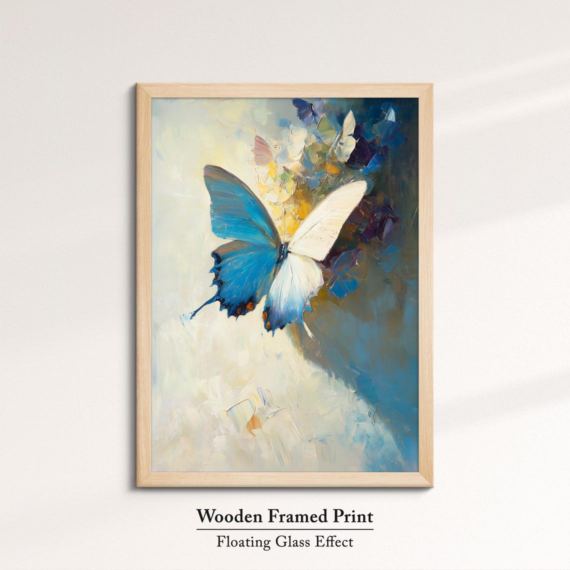 Colorful Butterfly Abstract Oil Painting Framed Print Framed Portrait Wall Art Poster Home Decor Interior Butterfly Lover Gift - Image 6