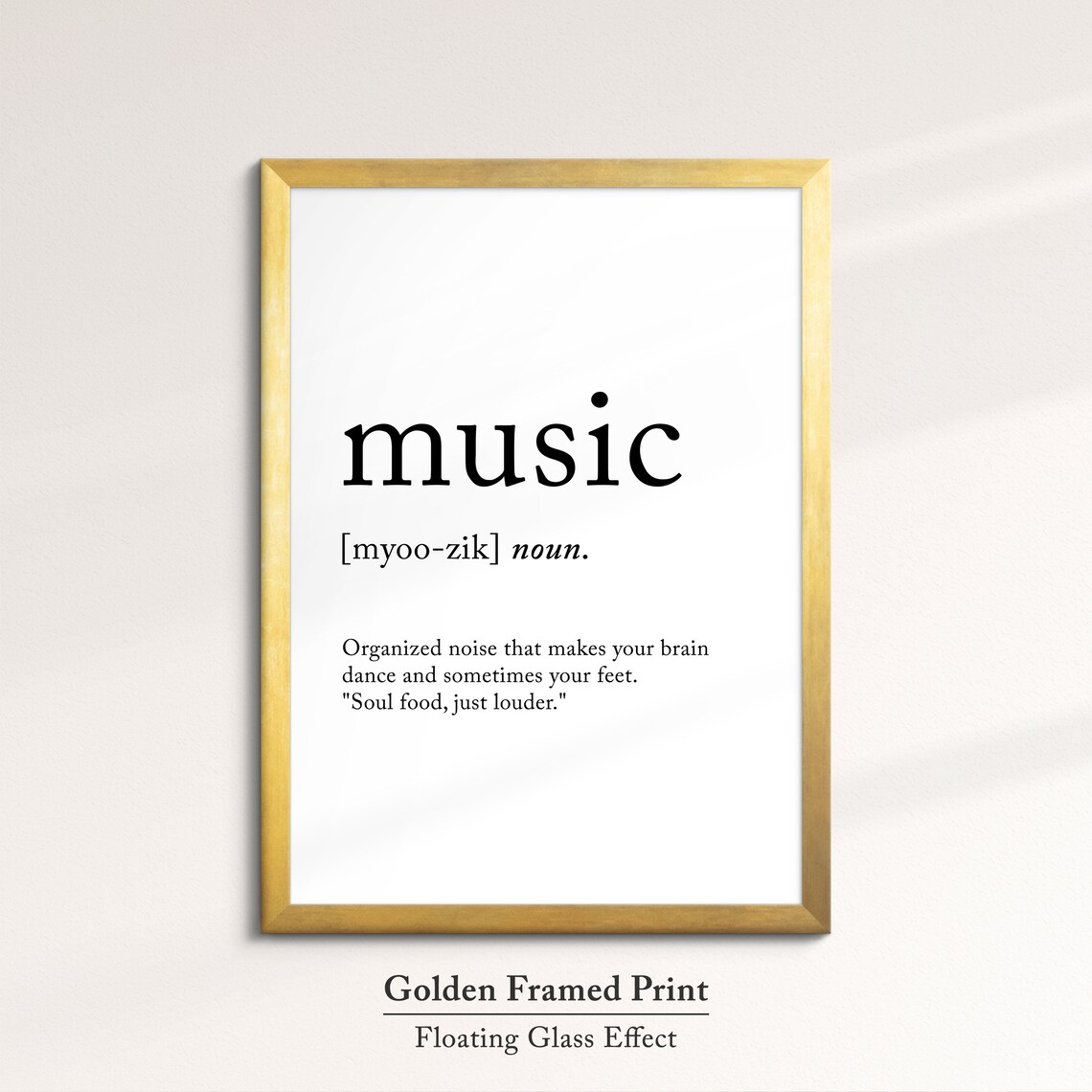 Music Minimalist Definition Quote Word Art Framed Print Framed Female Wall Art Lady Poster Feminine Home Decor Gifts For Her - Image 4