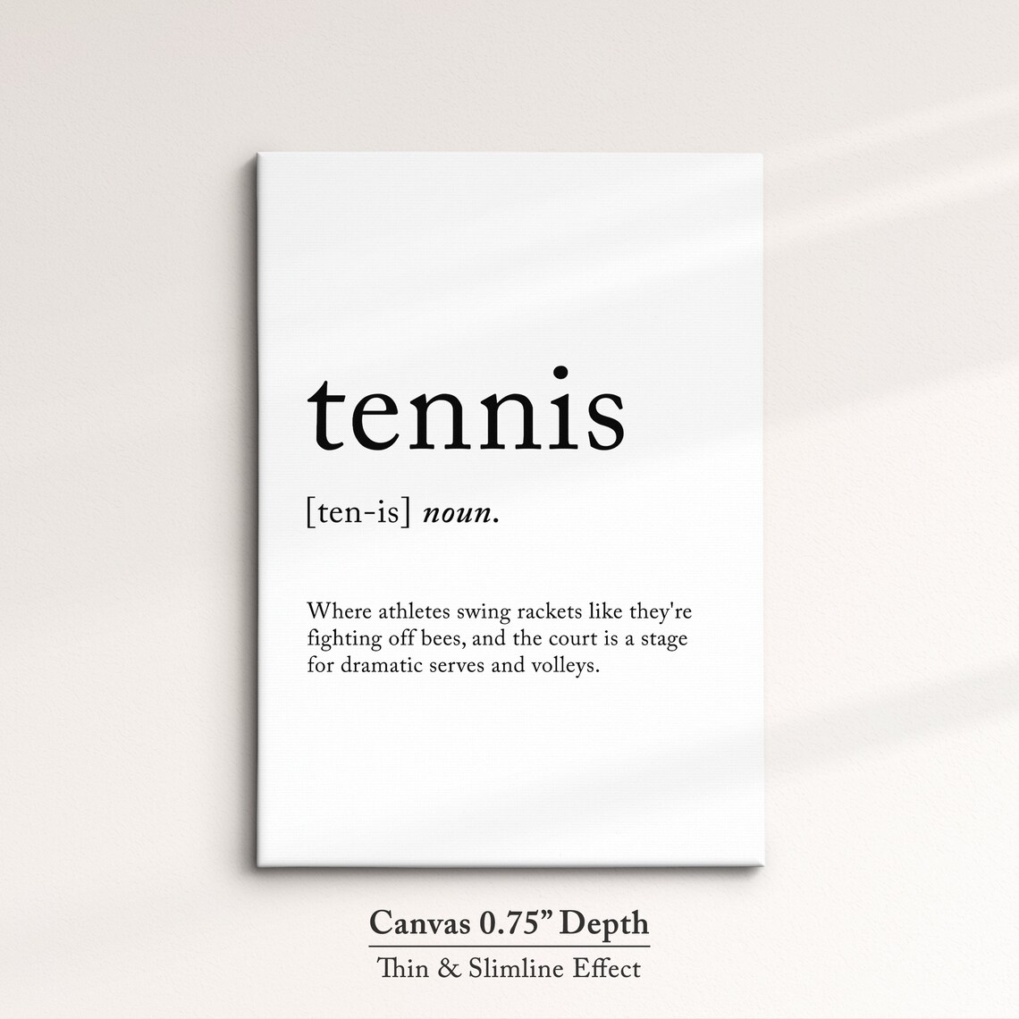 Tennis Definition Dictionary Funny Sports Quote Minimalist Framed Print Framed Wall Art Poster Home Decor Interior Tennis Gift - Image 4