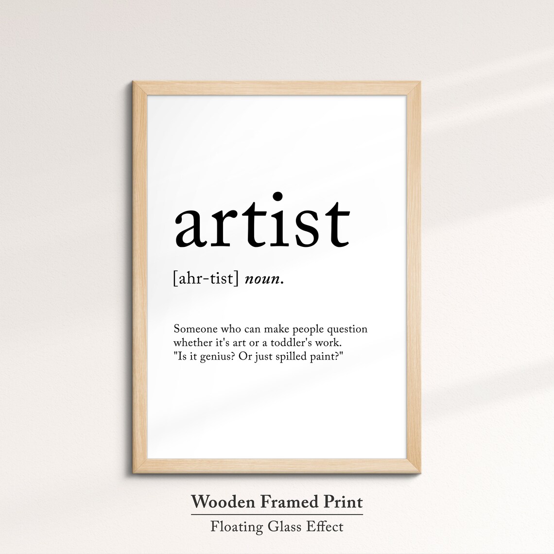 Artist Minimalist Definition Quote Word Art Framed Print Framed Female Wall Art Lady Poster Feminine Home Decor Gifts For Her - Image 6