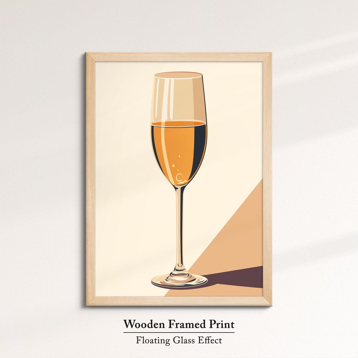 Minimalist Champagne Flute Illustration Boho Kitchen Wall Art Print - Image 6