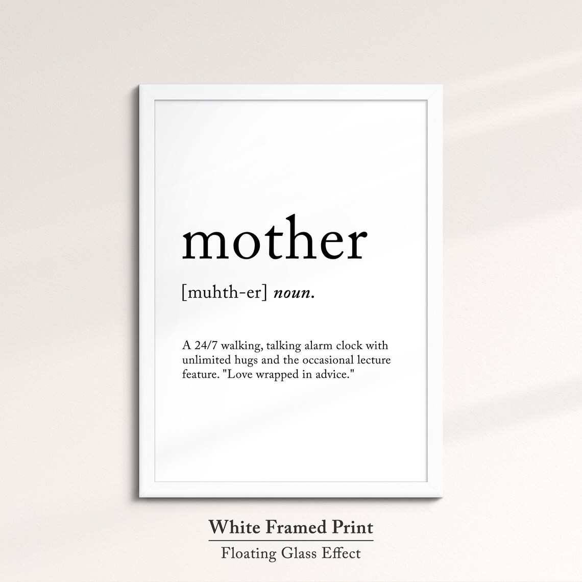 Mother Minimalist Definition Quote Word Art Framed Print Framed Female Wall Art Lady Poster Feminine Home Decor Gifts For Her - Image 7