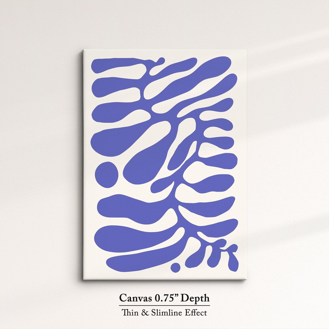 Blue Organic Shapes Abstract Art Matisse Style Modern Minimalist Wall Art Poster - Image 4
