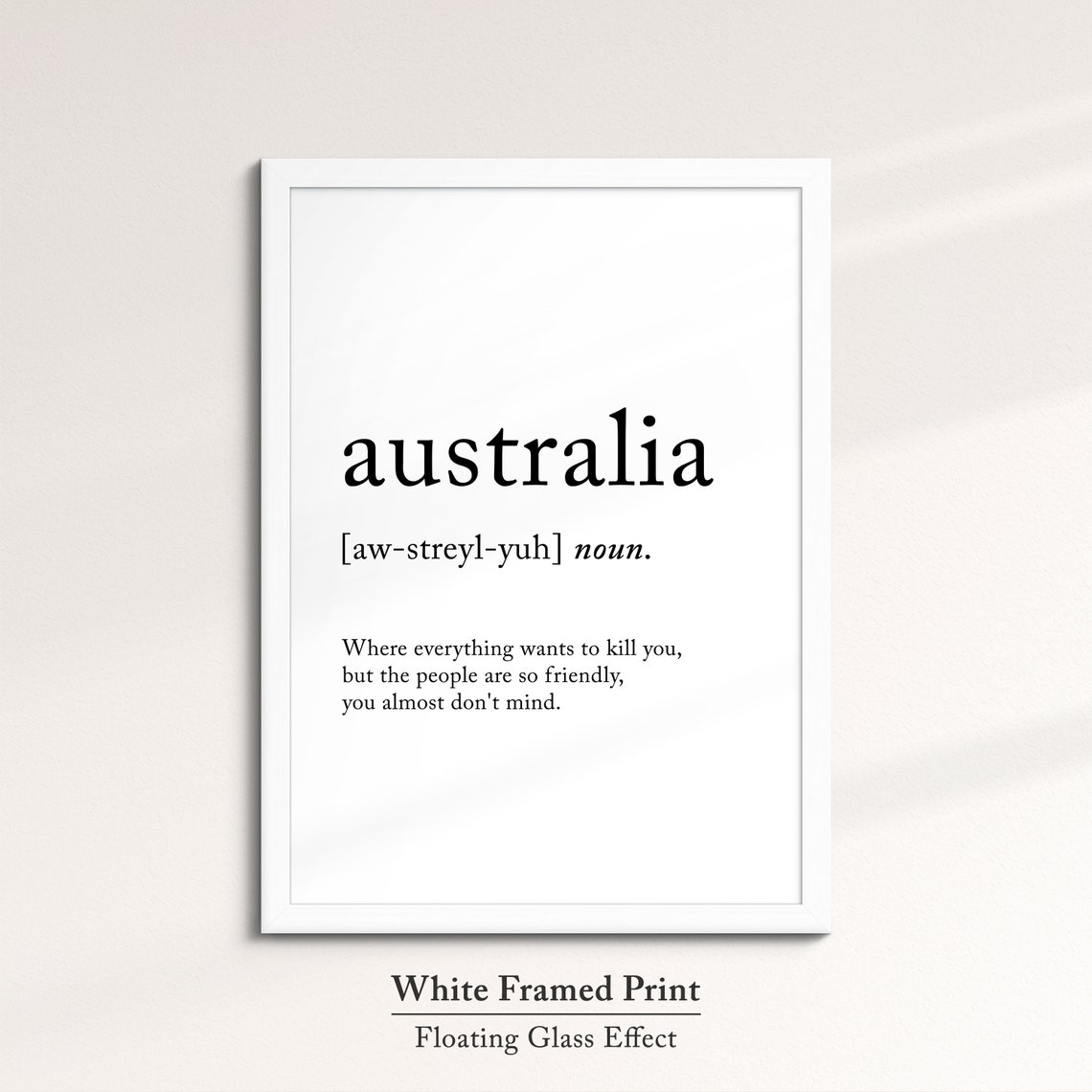 Australia Dictionary Definition Funny Wildlife Quote Minimalist Poster - Image 7