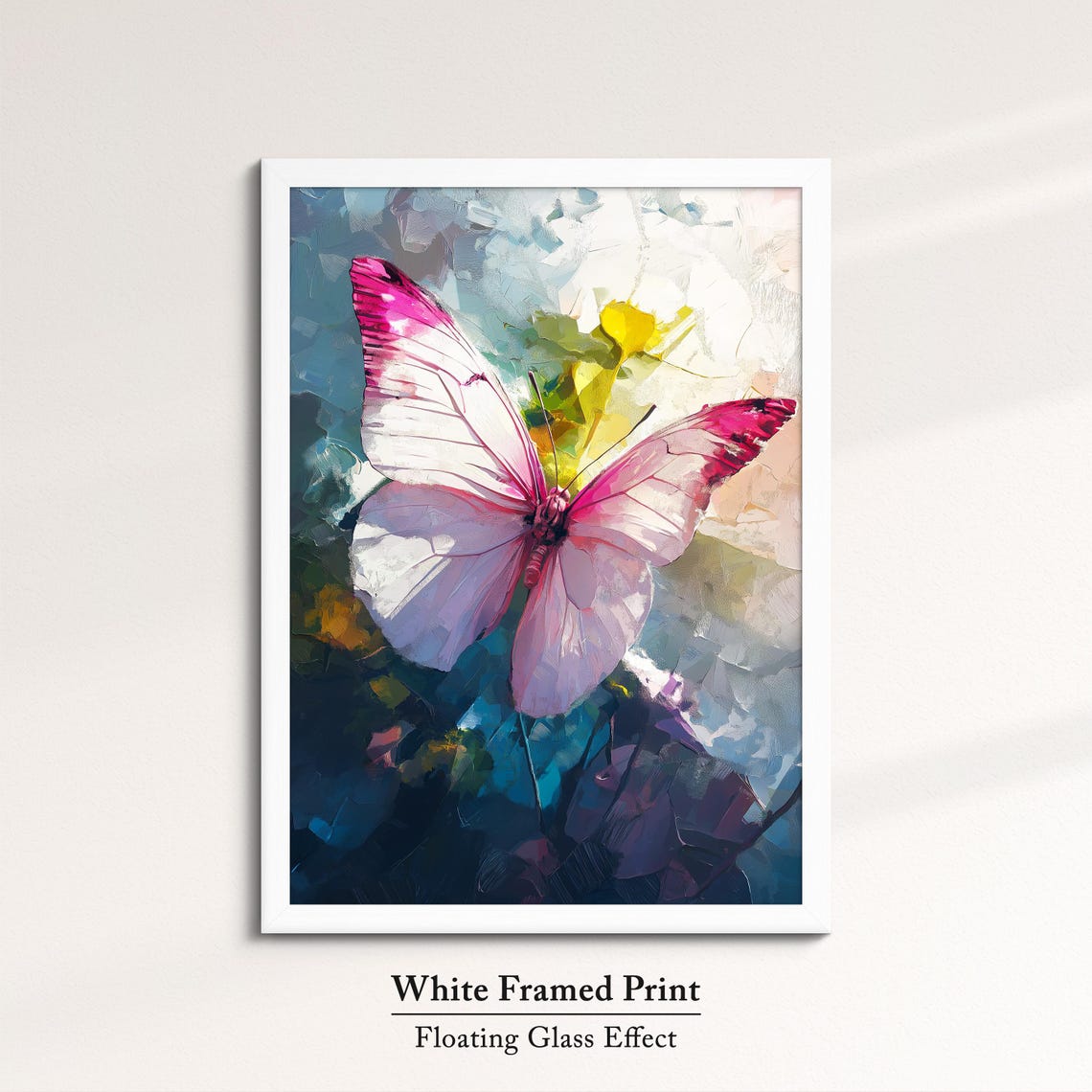Colorful Butterfly Abstract Oil Painting Framed Print Framed Portrait Wall Art Poster Home Decor Interior Butterfly Lover Gift - Image 7