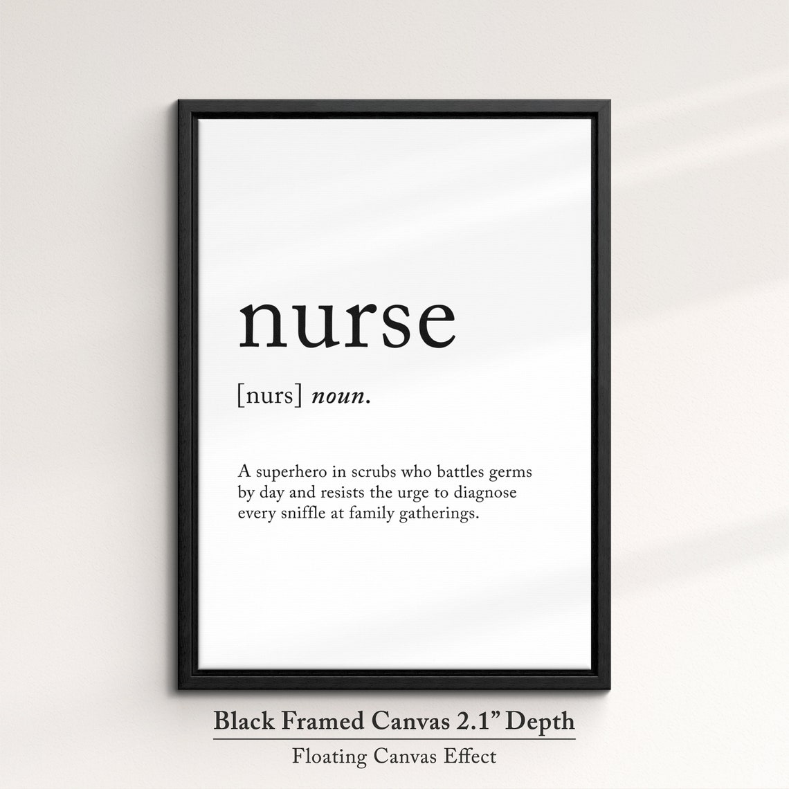 Nurse Funny Dictionary Definition Quote Minimalist Poster Gift - Image 2