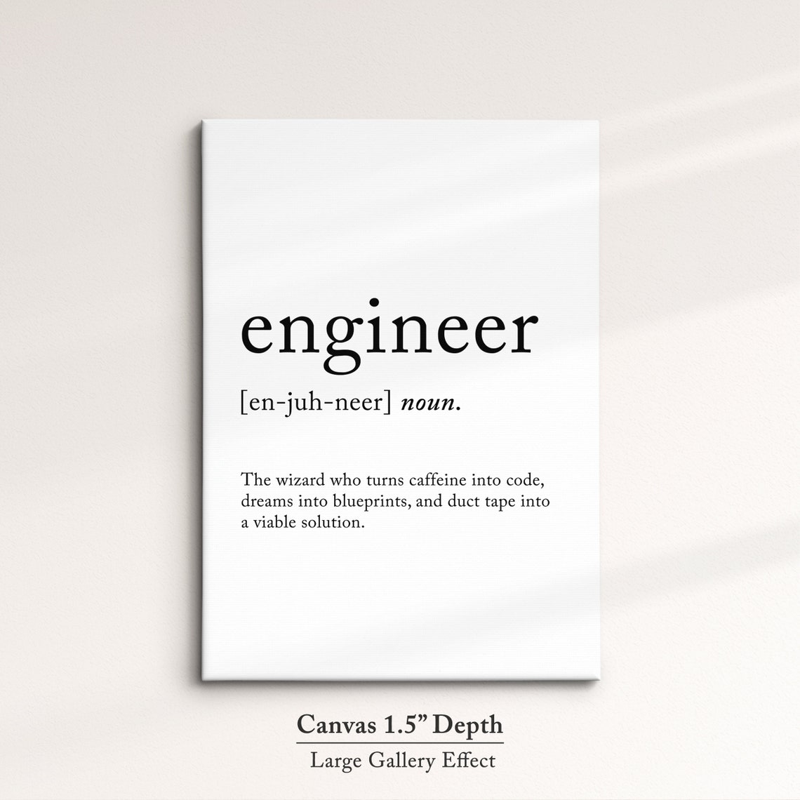 Engineer Funny Dictionary Definition Quote Minimalist Poster Gift - Image 3