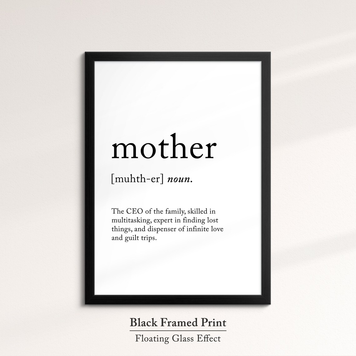 Mother Funny Definition Dictionary Quote Minimalist Framed Print Framed Wall Art Poster Home Decor Interior Funny Gifts For Mom Mum - Image 8
