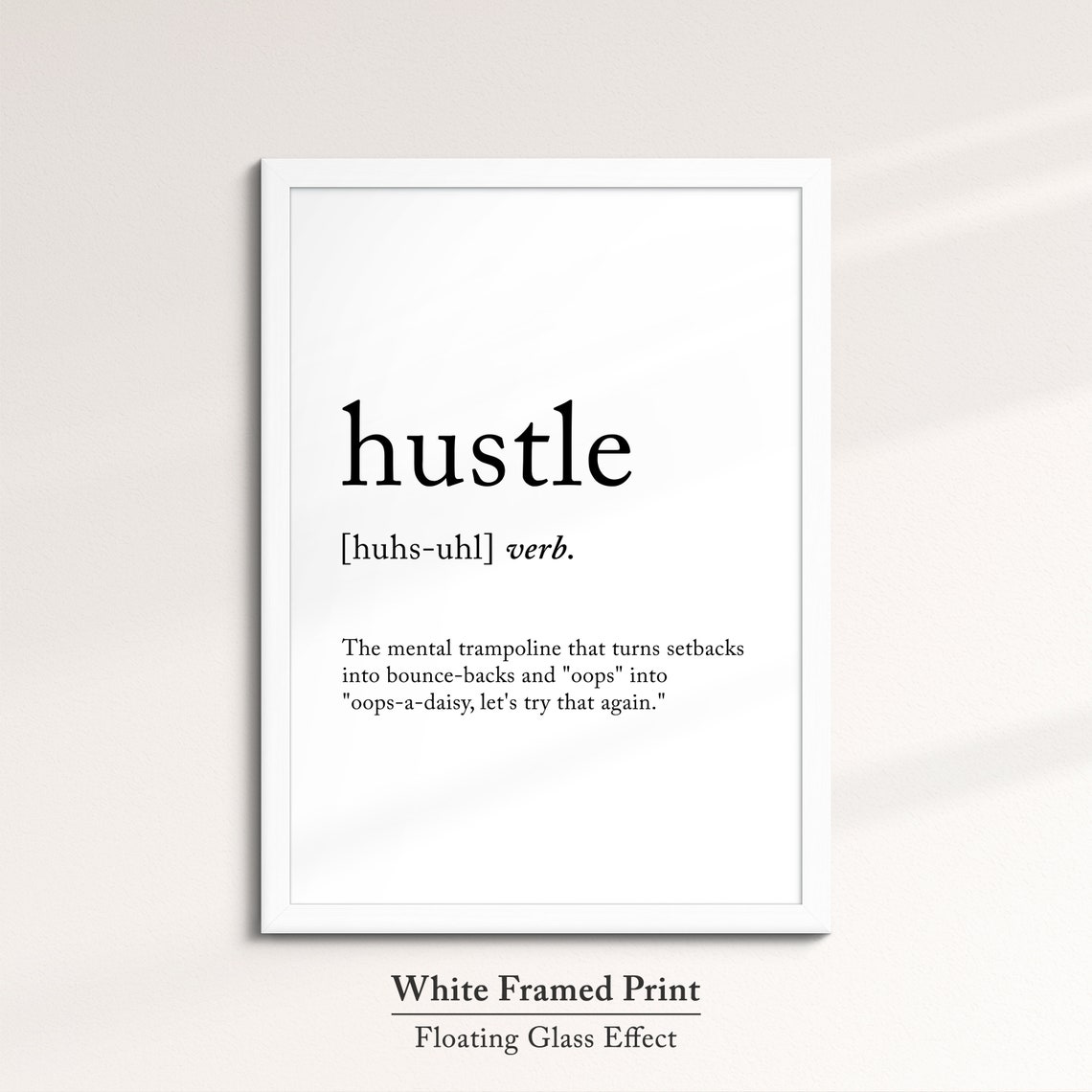 Hustle Funny Dictionary Definition Quote Minimalist Wall Art Poster - Image 7