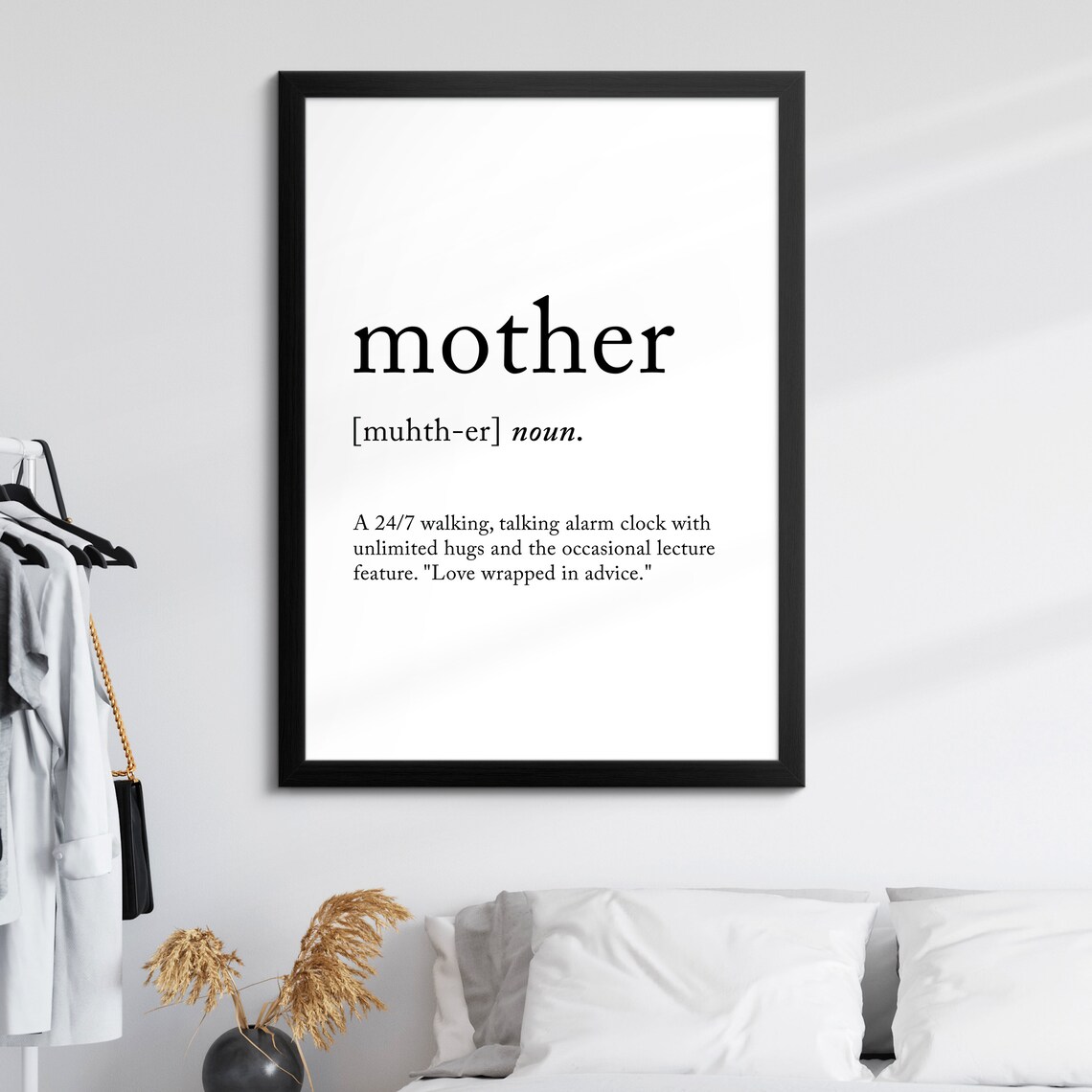 Mother Minimalist Definition Quote Word Art Framed Print Framed Female Wall Art Lady Poster Feminine Home Decor Gifts For Her - Image 8