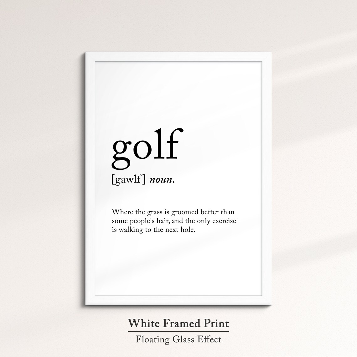 Golf Definition Dictionary Funny Sports Quote Minimalist Framed Print Framed Wall Art Poster Home Decor Interior Golf Gift - Image 7