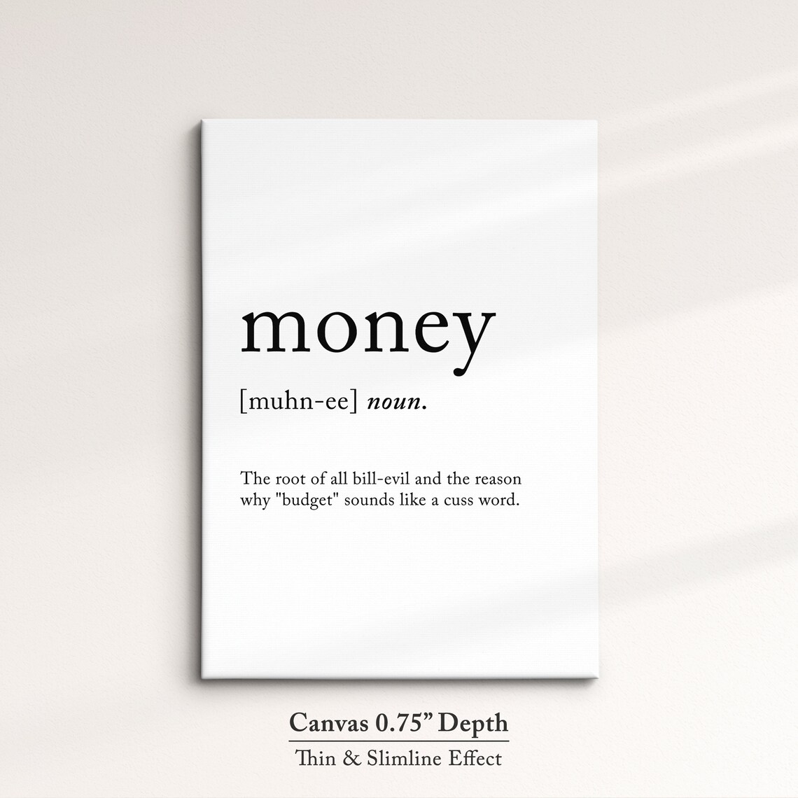 Money Funny Definition Dictionary Quote Minimalist Framed Print Framed Wall Art Poster Home Decor Interior Finance Business Gifts - Image 4
