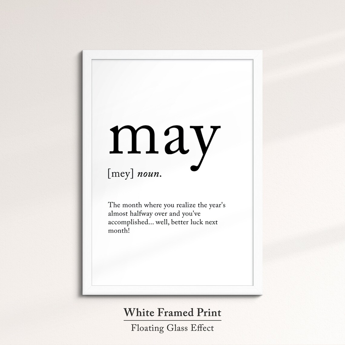 May Minimalist Definition Quote Word Art Framed Print Framed Female Wall Art Lady Poster Feminine Home Decor Gifts For Her - Image 7