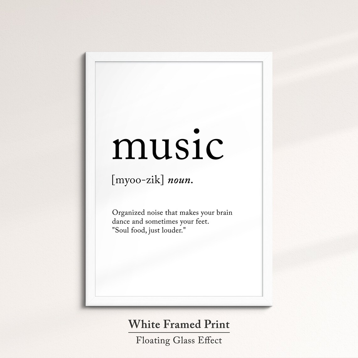 Music Minimalist Definition Quote Word Art Framed Print Framed Female Wall Art Lady Poster Feminine Home Decor Gifts For Her - Image 7