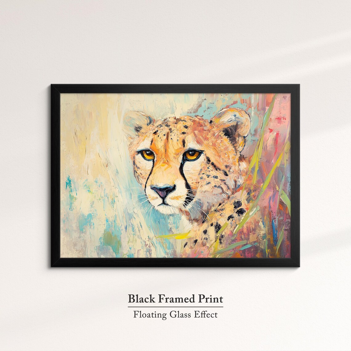 Cheetah Abstract Oil Painting Animal Wall Art Print - Image 8