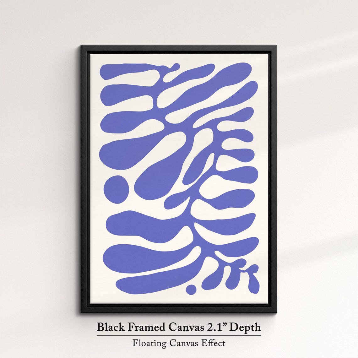 Abstract Blue Organic Shapes Art Modern Minimalist Wall Decor Matisse Inspired Cutout Art Print Contemporary Home Design - Image 2