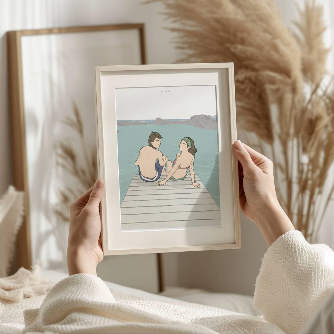 Custom Portrait Of A Couple From Photo Personalized Art For Wedding Gift Unique Gift For A Loved One - Image 3