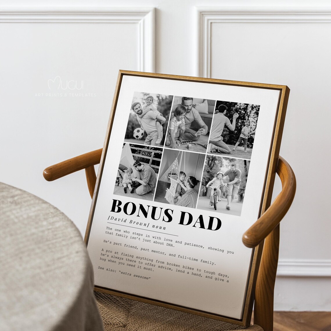 Bonus Dad Definition - Customizable Photo Art - Image 4
