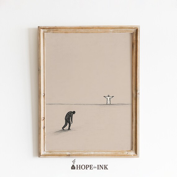 Come To Me Jesus Water Dove Minimalist Christian Comfort Poster