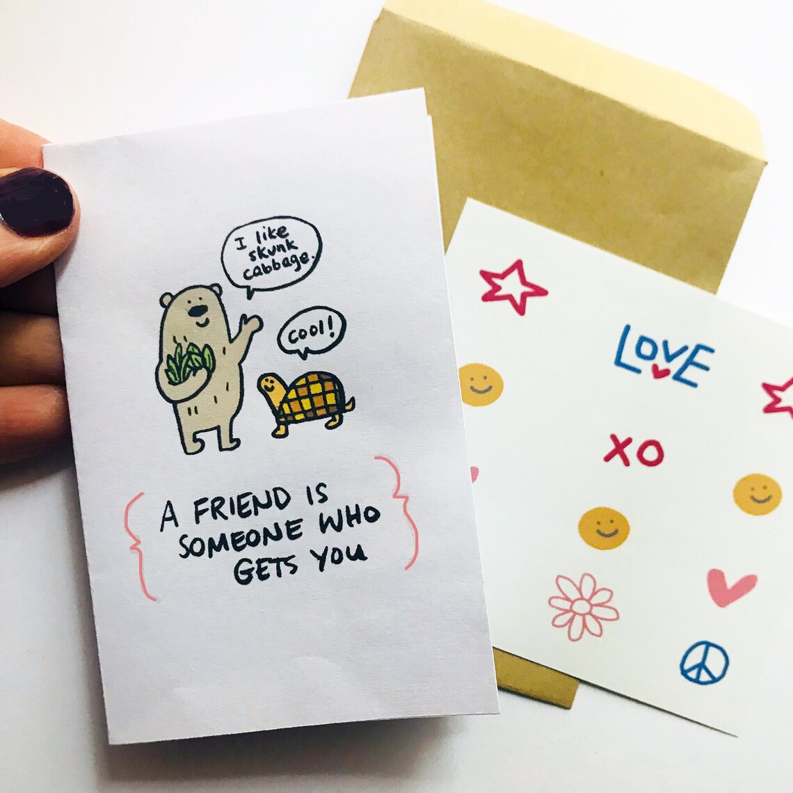 A Friend Is Someone Who Gets You Illustrated Friendship Zine Poster