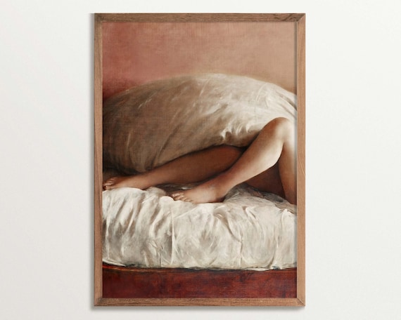 Vintage Nude Portrait, Bedroom Wall Art Print