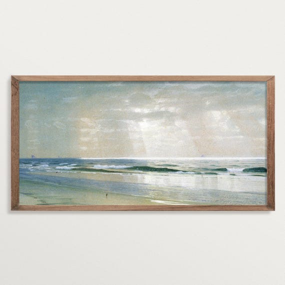 Coastal Panoramic Beach Decor Wall Art Print