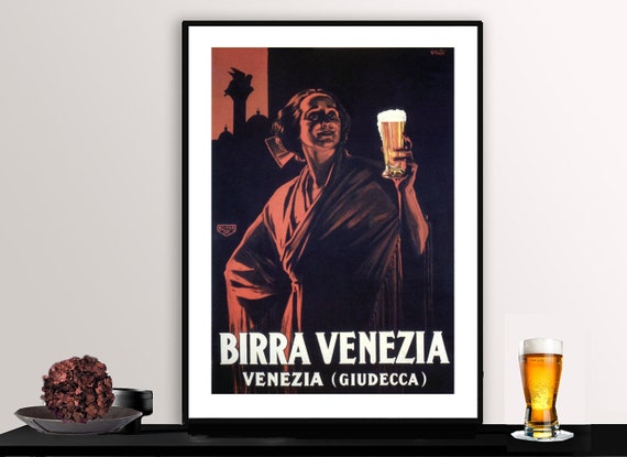 Birra Venezia Vintage Fooddrink Poster Poster Paper Or Print Gift Idea Wall Decor