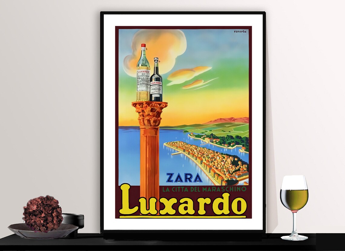 Luxardo Liqueur Vintage Fooddrink Travel Poster