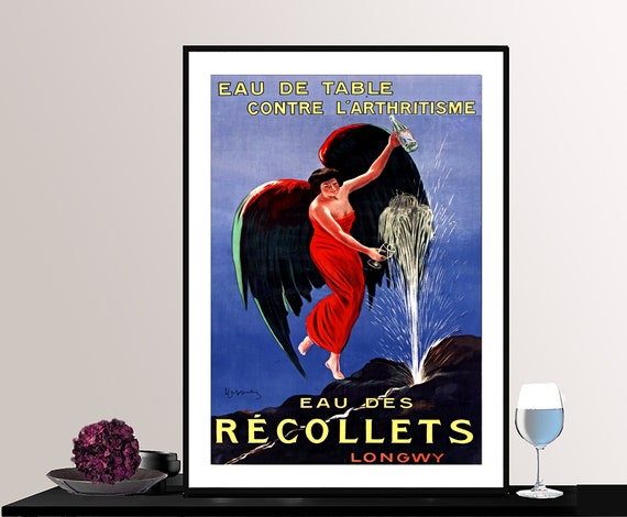 Eau De Recollets Longwy Vintage Fooddrink Poster By Leonetto Cappiello Poster Paper Or Print Gift Idea Wall Decor