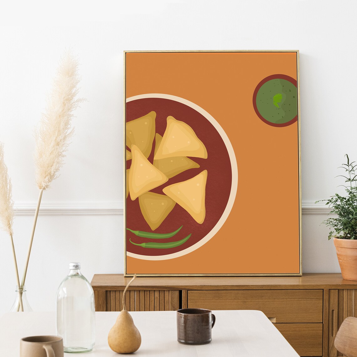 Samosa Art Print, Modern Asian Kitchen Decor - Image 2