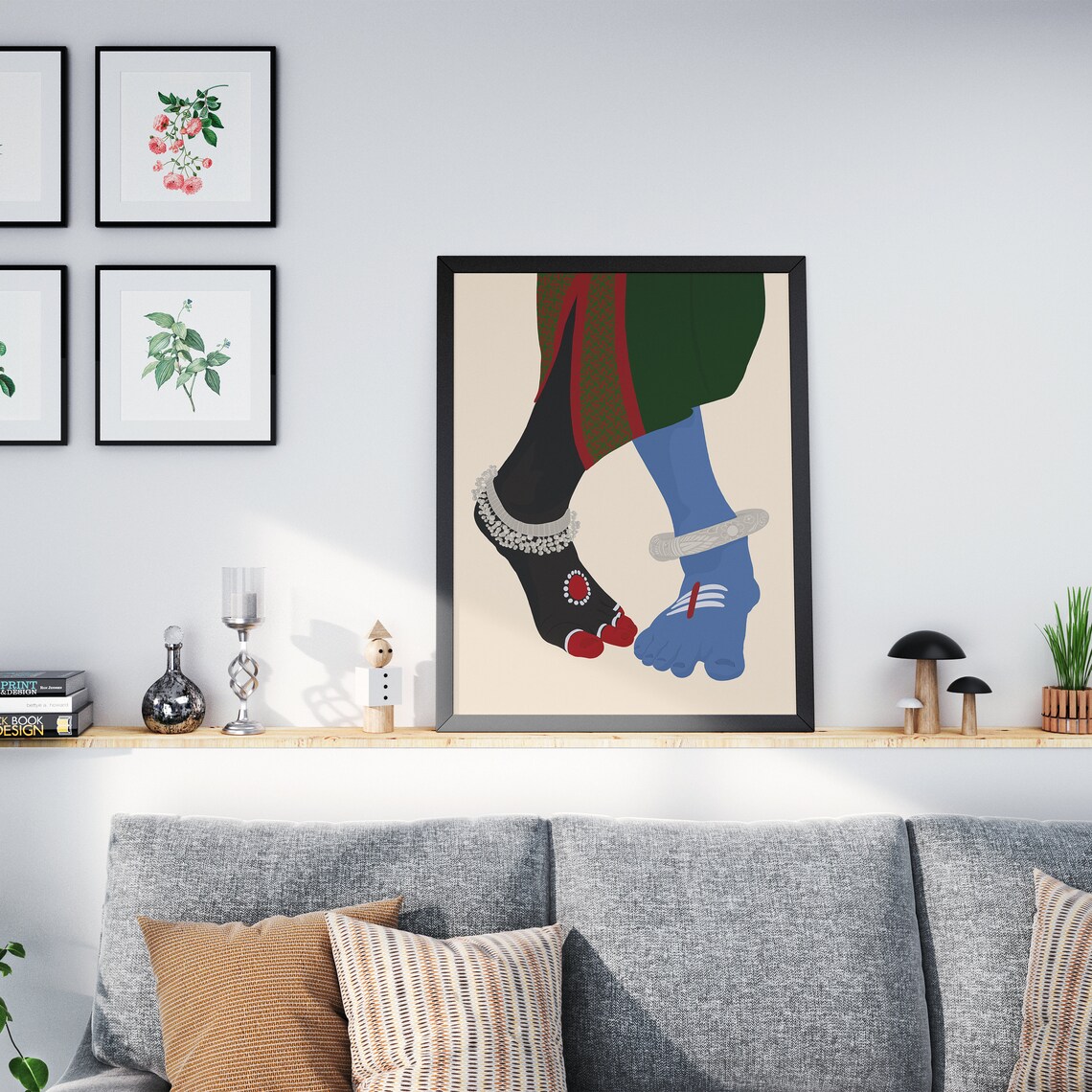 Kali And Shiva Dancing Feet Art Print, Hindu Decor - Image 6