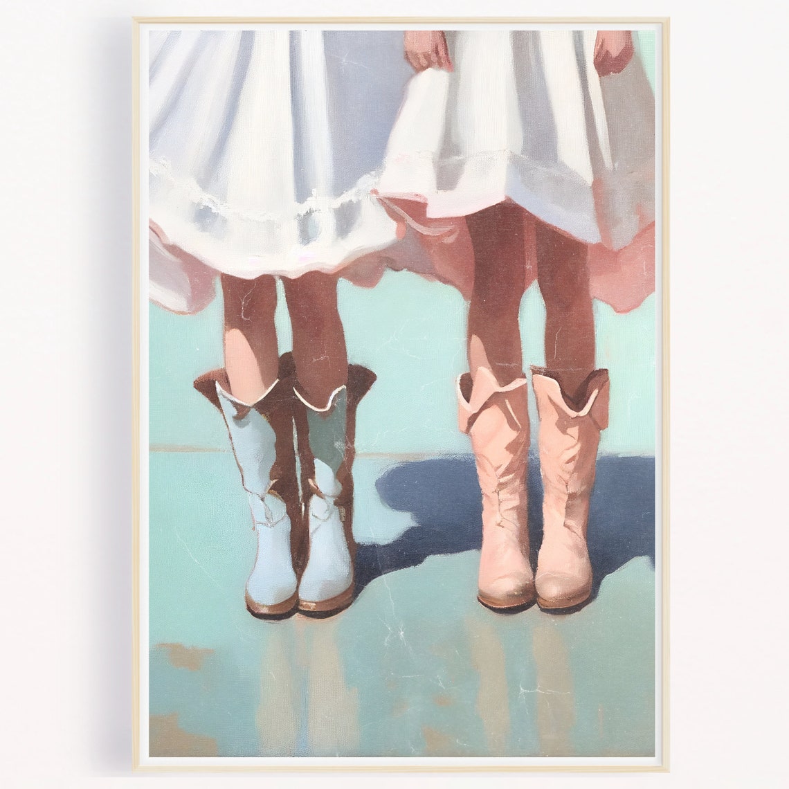 Cowgirl Wall Art Retro Western Print Southern Girl Decor Preppy Wall Art Coastal Cowgirl Print Western Wall Art Instant
