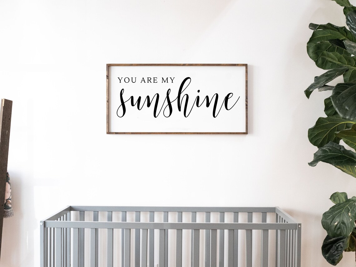You Are My Sunshine Nursery Sign Classic Lullaby Crib Room Poster