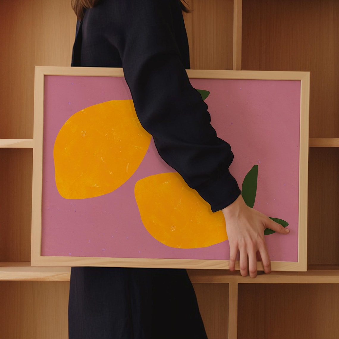 Lemons Retro Kitchen Wall Art Print, Abstract Fruit - Image 3