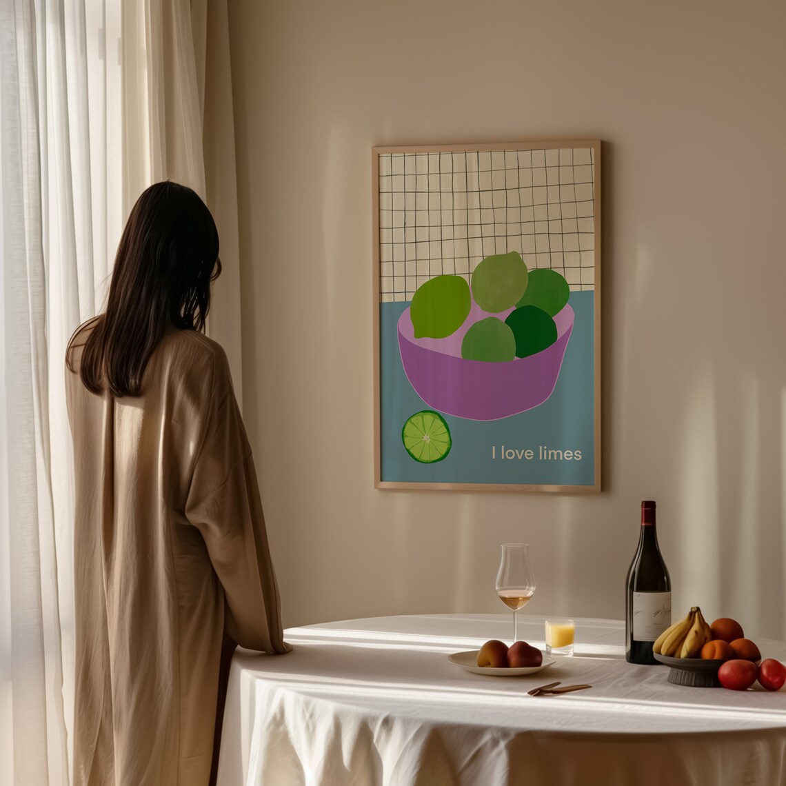 Limes Retro Kitchen Poster Print, Citrus Fruit Art - Image 2