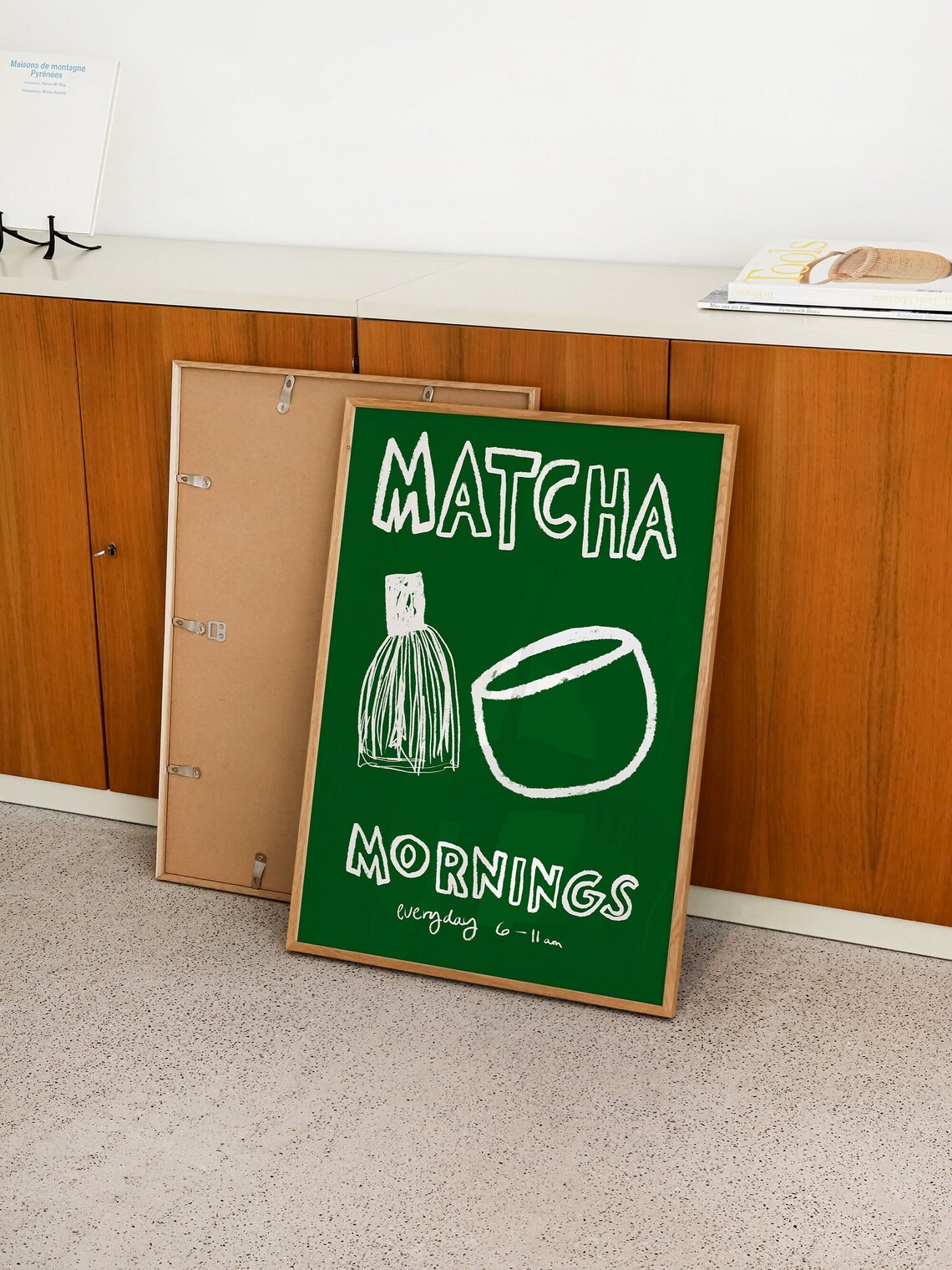 Matcha Mornings Retro Cafe Drink Wall Art Print - Image 3