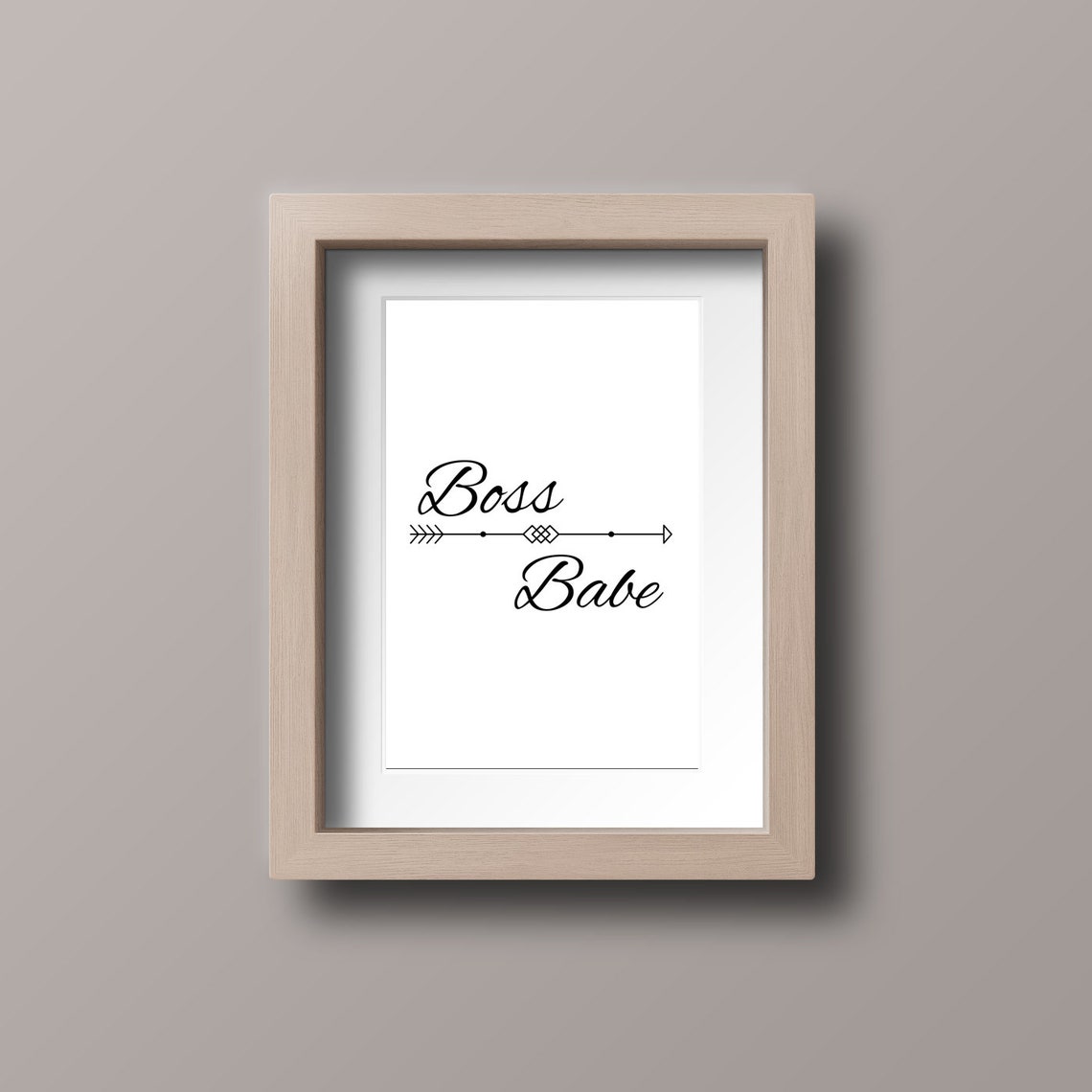 Boss Babe Script Arrow Minimalist Office Girl Boss Wall Poster - Image 2