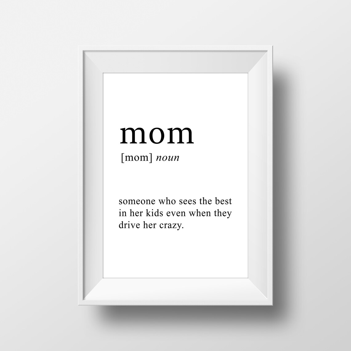 Mom Definition Noun Funny Mothers Day Gift Loving Mama Wall Poster - Image 2